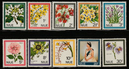 NIUE - N°107/16 ** (1969) Série Courante : Fleurs - Niue