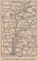 La Région Des Combats Au Nord D'Albert - France - Mappa - 1918 Vintage Map - Cartes Géographiques