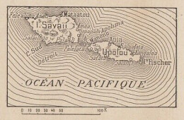 Archipel Des Samos - Mappa Epoca - 1916 Vintage Map - Carte Geographique