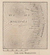 Les Iles Mariannes - Mappa Epoca - 1916 Vintage Map - Cartes Géographiques