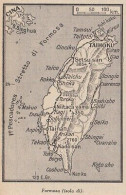 Isola Di Formosa - 1953 Mappa Epoca - Vintage Map - Cartes Géographiques