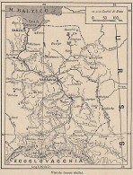 Polonia - Corso Della Vistola - 1953 Mappa Epoca - Vintage Map - Geographical Maps