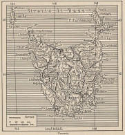 Tasmania - Ferrovie - 1953 Mappa Epoca - Vintage Map - Geographical Maps