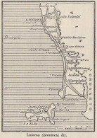 Provincia Di Livorno - 1953 Mappa Epoca - Vintage Map - Cartes Géographiques