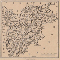 Venezia Tridentina - 1953 Mappa Epoca - Vintage Map - Carte Geographique