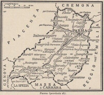 Provincia Di Pisa - 1953 Mappa Epoca - Vintage Map - Geographical Maps