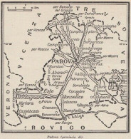 Provincia Di Padova - 1953 Mappa Epoca - Vintage Map - Geographical Maps