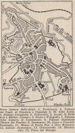 Pianta Della Città Di Siena - 1953 Mappa Epoca - Vintage Map - Mapas Geográficas