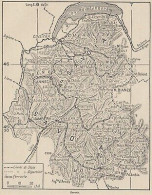 France - Savoia - 1953 Mappa Epoca - Vintage Map - Carte Geographique