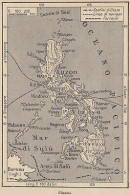 Filippine - Philippines - 1953 Mappa Epoca - Vintage Map - Cartes Géographiques