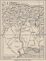 Italia - Corso Del Fiume Tagliamento - 1953 Mappa Epoca - Vintage Map - Mapas Geográficas