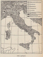 Italia - Geologia - 1953 Mappa Epoca - Vintage Map - Carte Geographique