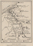 Bataille Des Flandres - Mappa Epoca - 1915 Vintage Map - Cartes Géographiques