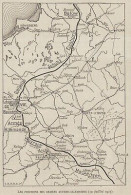 Pologne - Les Positions Des Armées Austro-Allemandes - 1915 Vintage Map - Carte Geographique