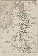 Changement De Front Des Armées Russes Après Evacuation Varsovie - 1915 Map - Carte Geographique