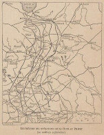 Le Théatre Des Opérations De La Duna Au Pripet - Mappa - 1915 Vintage Map - Cartes Géographiques