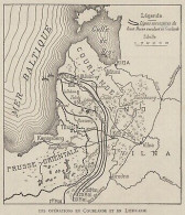 Les Opérations En Courlande Et En Lithuanie - Mappa - 1915 Vintage Map - Cartes Géographiques