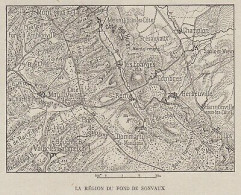 La Région Du Fond De Sonvaux - France - Mappa Epoca - 1915 Vintage Map - Cartes Géographiques