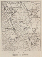 Région Des Eparges - France - Mappa Epoca - 1915 Vintage Map - Cartes Géographiques