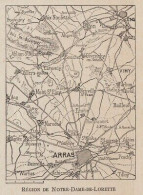 Région De Notre-Dame-de-Lorette - France - Mappa Epoca - 1915 Vintage Map - Carte Geographique