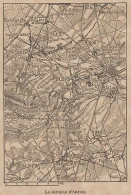 La Bataille D'Artois - France - Mappa Epoca - 1915 Vintage Map - Carte Geographique