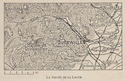 La Vallée De La Lauch - France - Mappa Epoca - 1915 Vintage Map - Carte Geographique