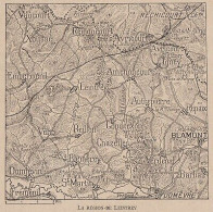 La Région De Leintrey - France - Mappa Epoca - 1915 Vintage Map - Carte Geographique