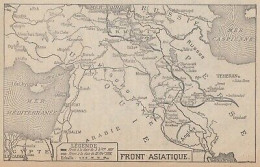 Première Guerre Mondiale - Front Asiatique - Mappa - 1917 Vintage Map - Carte Geographique