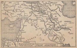 Première Guerre Mondiale - Front Asiatique - Mappa - 1917 Vintage Map - Carte Geographique