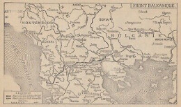 Première Guerre Mondiale - Front Balkanique - Mappa - 1917 Vintage Map - Landkarten