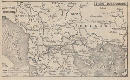 Première Guerre Mondiale - Front Balkanique - Mappa - 1917 Vintage Map - Carte Geographique