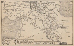 Première Guerre Mondiale - Front Asiatique - Mappa - 1917 Vintage Map - Carte Geographique
