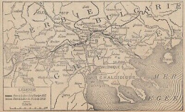 Première Guerre Mondiale - Les Opérations Dans Les Balkans - 1917 Old Map - Geographical Maps