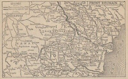 Première Guerre Mondiale - Front Roumain - Mappa Epoca - 1917 Vintage Map - Geographical Maps