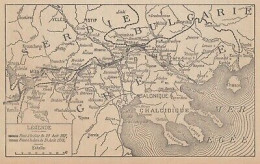 Première Guerre Mondiale - Les Opérations En Orient - 1917 Vintage Map - Geographische Kaarten