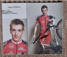 Autographe Jesper Morkov Bonnat 2009 Format - Ciclismo