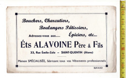 SOLDE 2010 - BUVARD - BOUCHERS CHARCUTIERS BOULANGERS ETS ALAVOINE PERE & FILS SAINT QUENTIN - Levensmiddelen