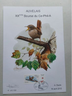 Souvenir Oiseaux André Buzin Avec Duostamp Et Signature De M. Buzin,  243/300 Du 15-04-2012 Le Troglodyte Mignon. - 1985-.. Uccelli (Buzin)