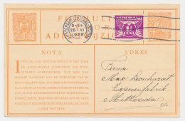 Verhuiskaart G.7 Bijfrankering  Amsterdam  - Duitsland  1929 - Lettres & Documents