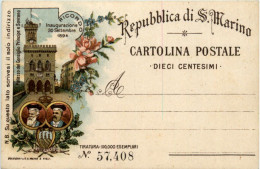 Republica Di S. Marino - Inaugurazione 1894 - San Marino