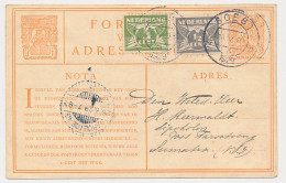 Verhuiskaart G.8 Bijfrankering  Soest  - Nederlands Indie 1929 - Tarief Juist - Lettres & Documents