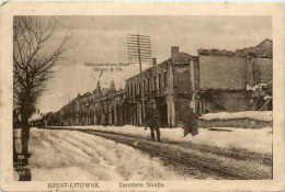 Brest-Litowsk - Zerstörte Strasse - Feldpost - Bielorussia