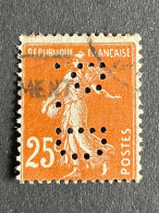 FRANCE P N° 235 Semeuse P.D 50 Indice 5 Perforé Perforés Perfins Perfin Superbe - Andere & Zonder Classificatie