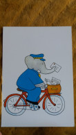 CPM BD BANDES DESSINES BABAR FACTEUR A VELO POSTIER LAURENT DE BRUNHOFF ED DU DESASTRE 2001 - Bandes Dessinées