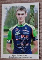 Autographe Yahor Shpakouski Bricquebec Cotentin 2018 Format - Cyclisme