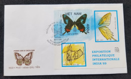 Vietnam Butterflies 1989 Insect Fauna Moth Butterfly Insects (FDC) *India'89 Expo - Vietnam