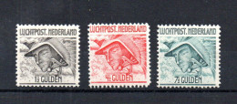 Niederlande 1929 Satz 225/27 Flugpostmarken Merkurkopf Postfrisch - Airmail