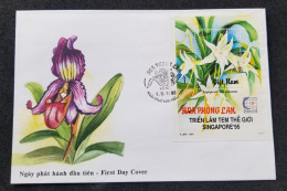 Vietnam Orchids 1995 Flower Flora Plant Flowers Orchid (FDC) *Singapore '95 Expo - Viêt-Nam