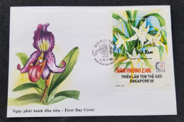 Vietnam Orchids 1995 Flower Flora Plant Flowers Orchid (FDC) *Singapore '95 Expo - Vietnam