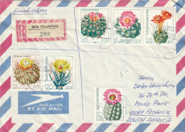 Germany DDR Cover Einschreiben Registered - 1983 - Cacti Flowers Narrow-Gauge Railroads Railway Trains Ferry Boats Ships - Briefe U. Dokumente